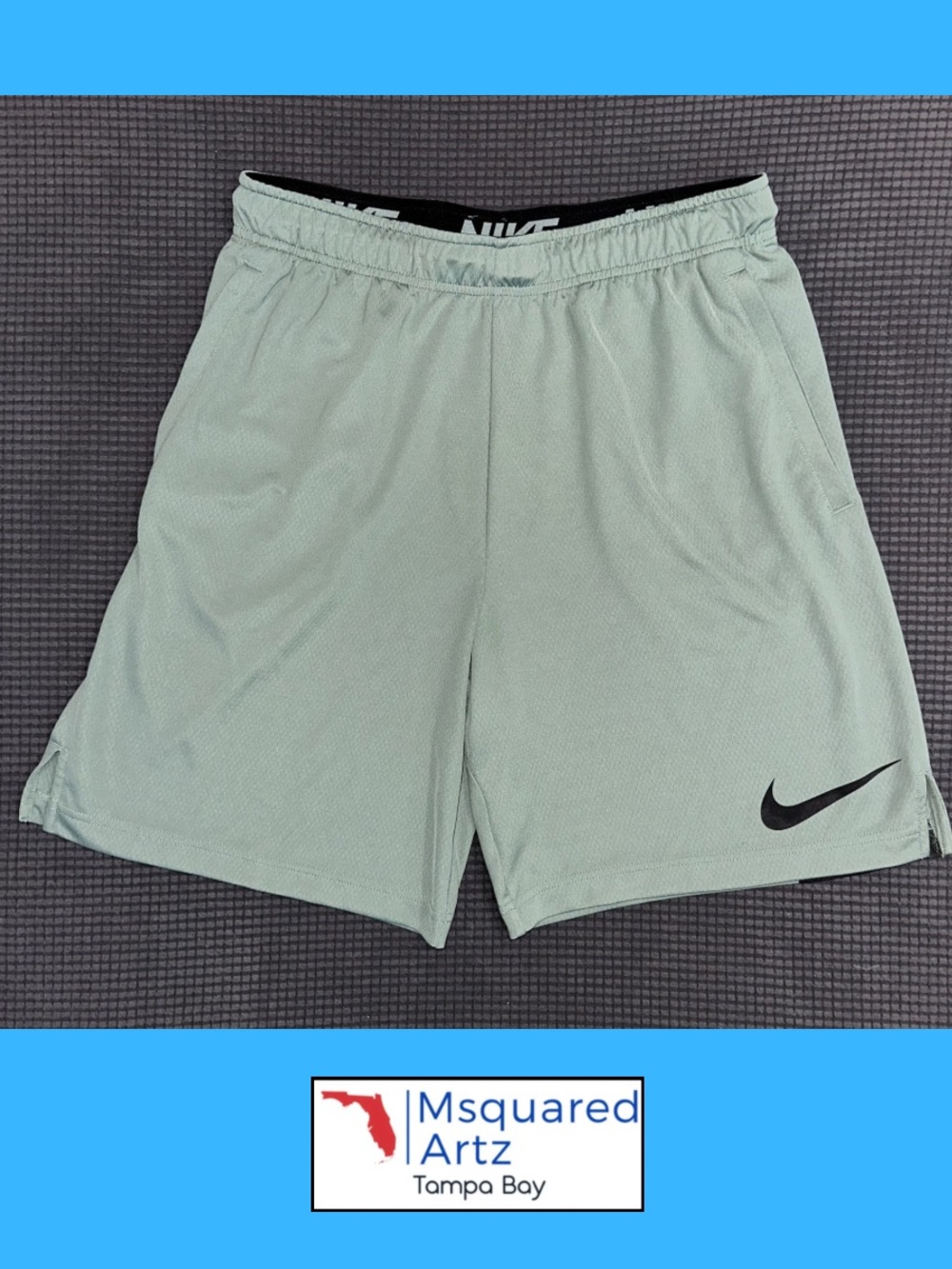 Nike Dri Fit Mens Athletic Shorts Green Just Do It Training Shorts Size L